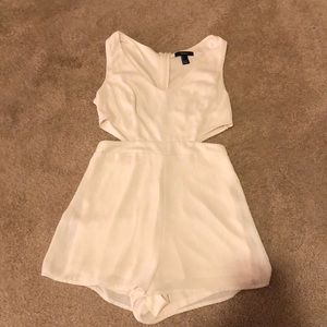 White cut-out romper